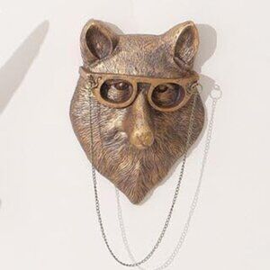 Resin Fox Sculpture Wall Decor